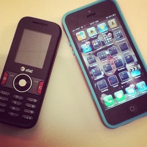 old-phone-vs-iphone