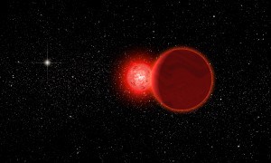 Red and Brown dwarf binary system