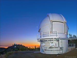 The Automated Planet Finder Telescope dome shortly after sunset.